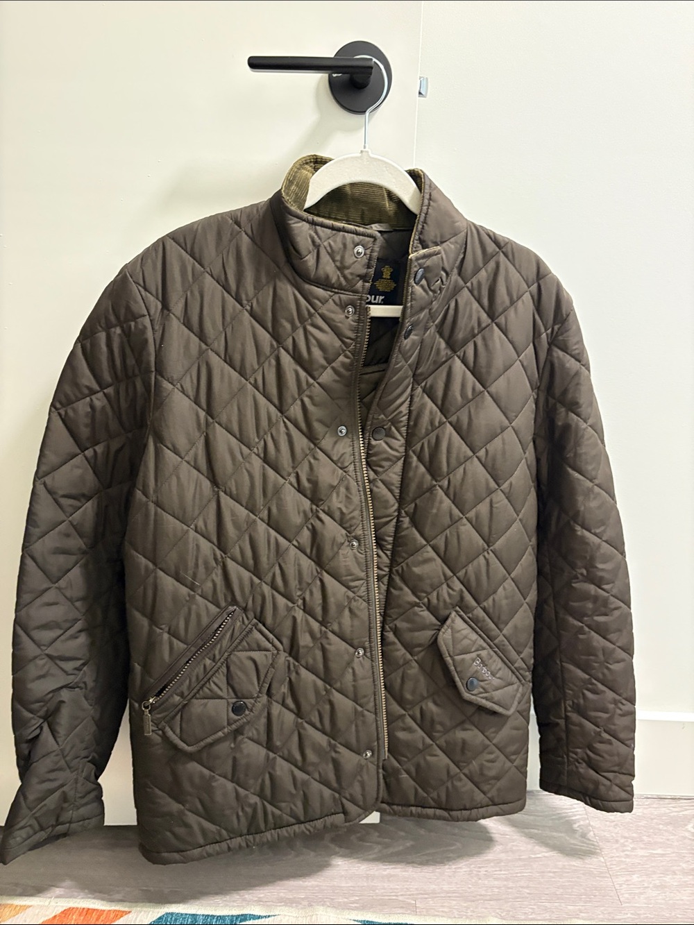 Barbour Quilted Jacket in Dark Brown